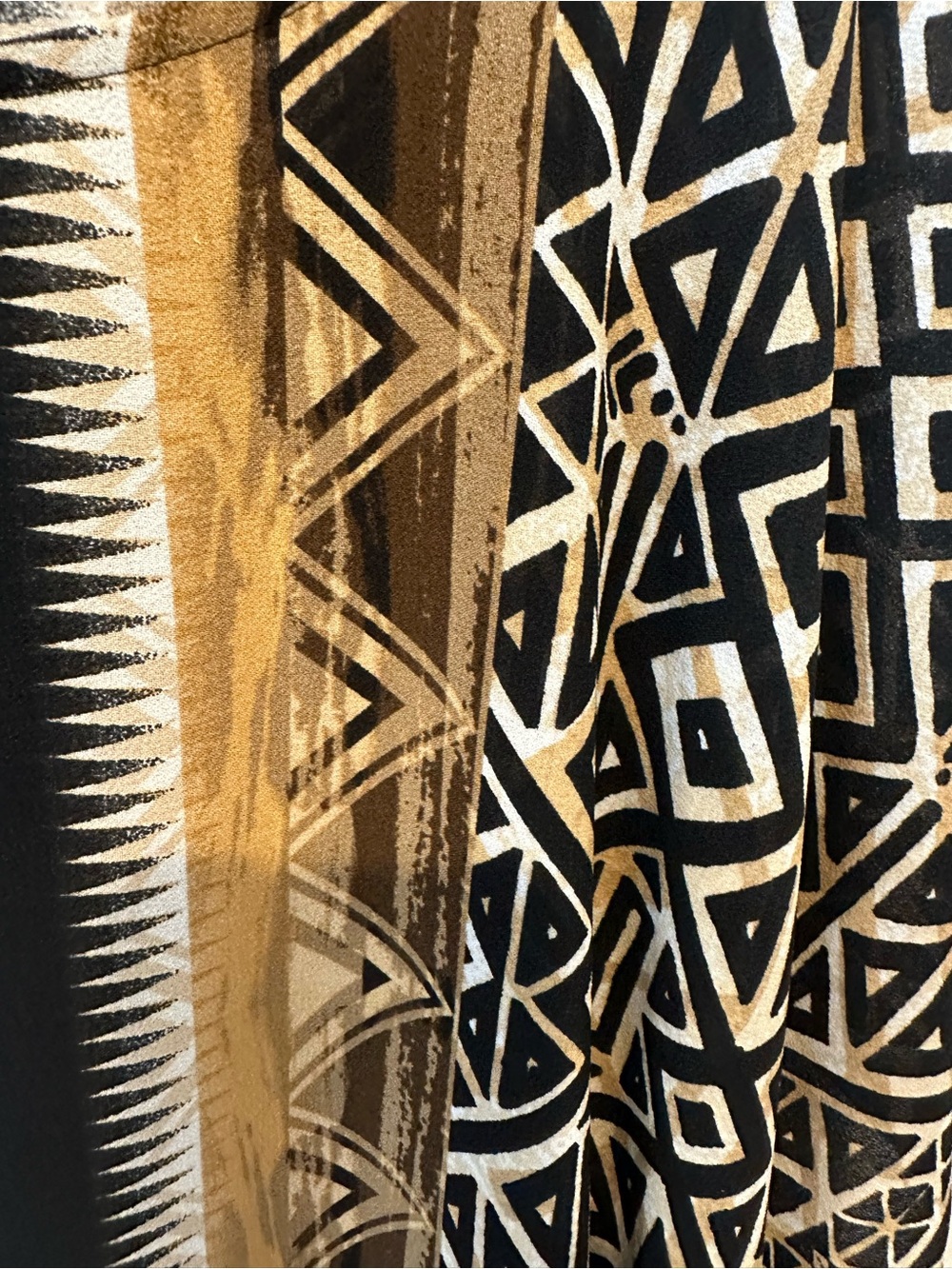 Ruby Rd. Black & Gold Geometric Open Front Tunic - Picture 4 of 5